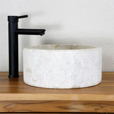Produktbild von Marmor Waschbecken Maila 35 cm Beige