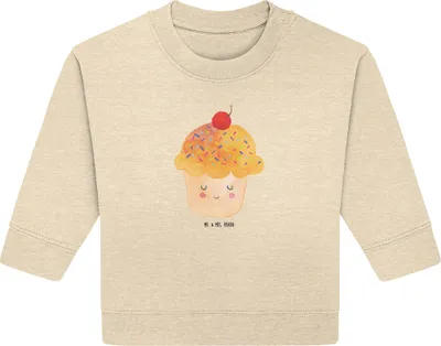 Produktbild von Mr. & Mrs. Panda Organic Baby Pullover Cupcake 6. - 12. Monat - Natural Raw - Geschenk, Küche Deko, Koch, Muffin, Lustige Sprüche, Wunder, Cupcakes, Bullover, Motivation