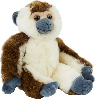 Image de Peluche WWF - Bébé singe marron foncé (23cm) Peluche réaliste Petit singe