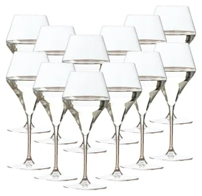 Produktbild von Set mit 12 Kristall-Weingläsern, weiß, 270 ml