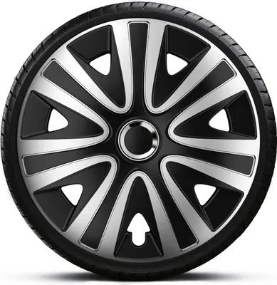 Produktbild von Radkappen Radzierblenden SATZ (4Stück) 16 Zoll RIALTO PRO SILVER BLACK Z460390