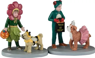 Produktbild von LEMAX Halloween Dekorationsfiguren Kostümierte Gefährten 2 Stück 12x4x18 cm