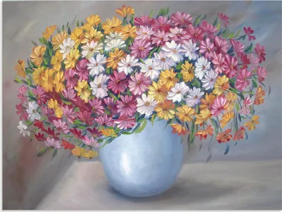 Produktbild von ARTland Wandbild Alu für Innen & Outdoor Bunte Blumen Größe: 120x90 cm