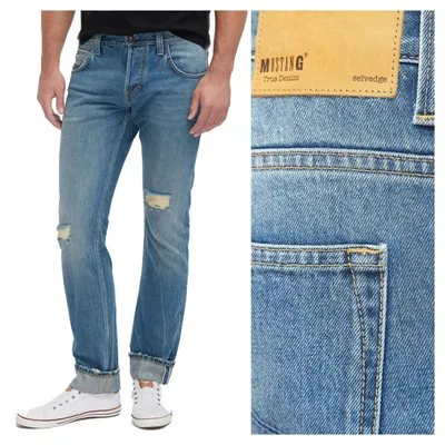Produktbild von MUSTANG, Herren Jeanshosen, Slim fit, CHICAGO TAPERED, W29 L32, Blau, Jeans, baggyjeans, buggy
