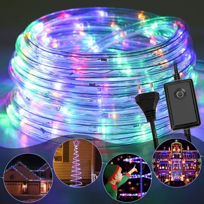 Obrázok produktu pre Fiqops LED lanové svetlo vonkajšie lanové svetlo svetelný reťazec čisté farebné-30m-bez diaľkového ovládania