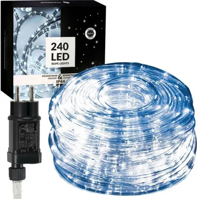 Image de Tuyau lumineux LED - 10 m, 240 LED, 8 fonctions, mémoire, IP44, blanc froid