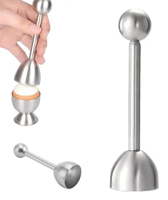 Eier Topper aus Edelstahl – Eierschalenöffner, kompakt