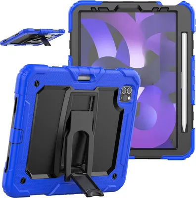Image de Étui pour iPad Air 5/Air 4/ Pro 11 avec bandoulière Bleu