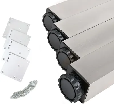 Produktbild von Edelstahl farbende Tischbeine 4er Set Eckig 60 x 60mm Höhe 710mm Tischstempel