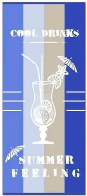 Zdjęcie produktu dla bawełniany ręcznik plażowy frotte Framsohn Cocktail Blue