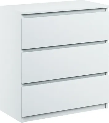 Produktbild von Kommode mit 3 Schubladen Sideboard Moderne Weiss mat