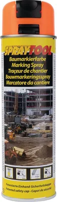 Image de Traceur Spray Motip Orange Fluo Peinture De Marquage Temporaire Fluorescente - Motip