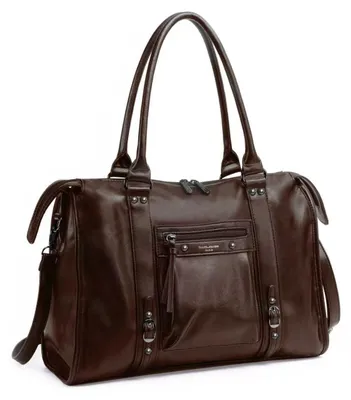 Produktbild von David Jones - Damen Große Shopper Handtasche, Vintage City Tote Bag Braun