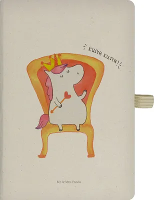 Produktbild von Mr. & Mrs. Panda Skizzenbuch Einhorn Prinzessin - Transparent - Geschenk, Monat, Unicorn, Notizheft A5, Notizbuch, Geburtstag, Schreibbuch, Kladde, Journal