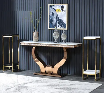 Produktbild von Modern Konsolentisch Design Holz Tisch Konsole Konsolentische Schmink Sideboard