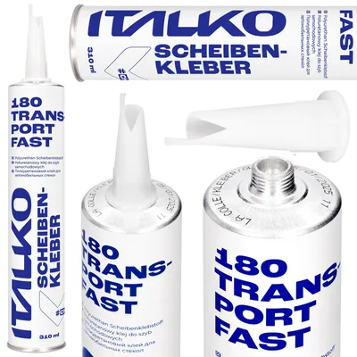Produktbild von ITALKO Scheibenkleber 310ml – PolyurethanKlebstoff zum Einkleben von Autoscheiben – Hochfest, Schwarz, UV- & wetterbeständig