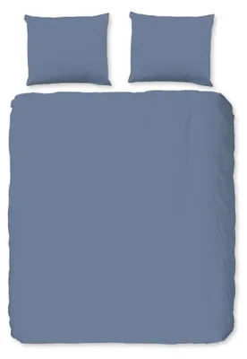 Produktbild von Good Morning Bettwäsche "Uni" - Blau - (200x220 cm) - 100 % Baumwolle
