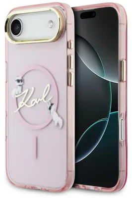 Immagine prodotto di Custodia Karl Lagerfeld Iml Choupettes Karl  Script Logo Magsafe per iPhone Air Rosa