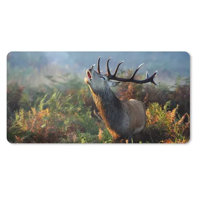 Produktbild von MuchoWow® Mauspad Mousepad Hirsche - Wald - Nebel 60x30 cm - Mousepads - Maus Mat - Pad - Mausunterlage - Nachhaltig