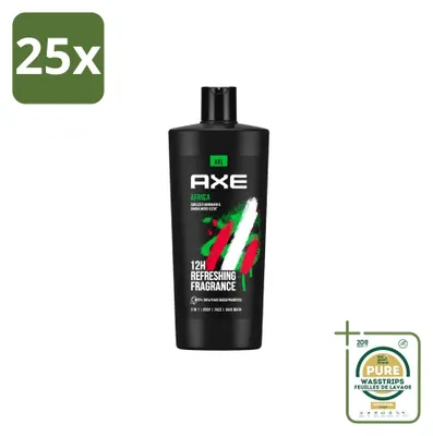 Productafbeelding van 25 x Douchegel Africa van AXE - 700 ml - Voorraadverpakking - 25 stuks