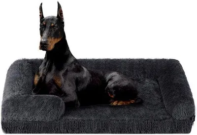 Obrázok produktu pre Ortopedický psí pelech, vysoký, sivý, 120 x 85 cm, s odnímateľným a prateľným poťahom