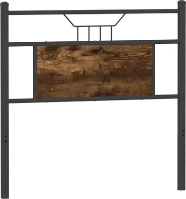 Image de vidaXL Tête de lit de rechange Chêne fumé 80 cm Bois composite et acier