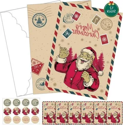Image de Lot de 36 cartes de vœux de Noël avec enveloppes - Cartes de Noël pour les fêtes, la Saint-Valentin et les cadeaux