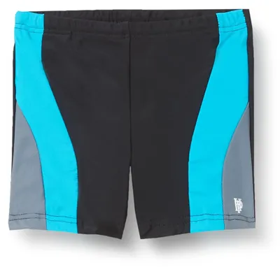 Image de Maillot de bain haute pression pour garçons, noir/gris/turquoise, taille 8 ans