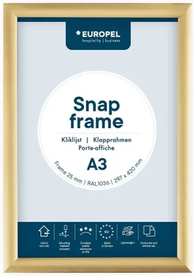 Image de EUROPEL cadre d'affichage DIN A3 25 mm or