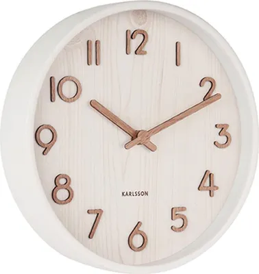 Produktbild von Karlsson - Wanduhr Pure - Weiß - Ø22cm