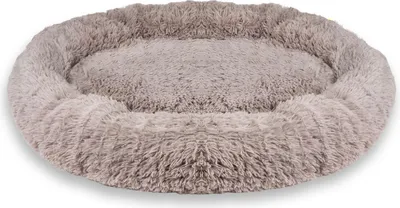 Immagine prodotto di Intirilife morbido peluche per animali domestici in beige diametro 100 cm - Morbido cuscino rotondo antiscivolo per cani letto per gatti comodo divano per cani divano per gatti per cani e gatti