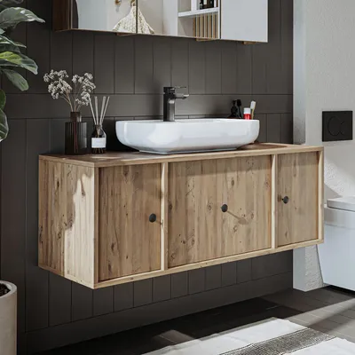 Produktbild von Roomart GUSTO-I-120 Badmöbel-Set 2-teilig 120 cm breit, Eiche