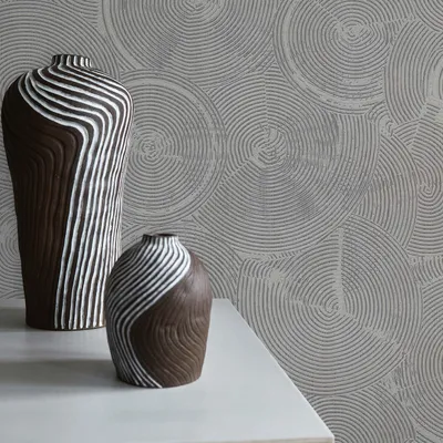 Produktbild von TADESSI Tapete Grafik Meo M1-No.1610 Vliestapete Grau Silber Geometrisch Modern Wohnzimmer Schlafzimmer Küche