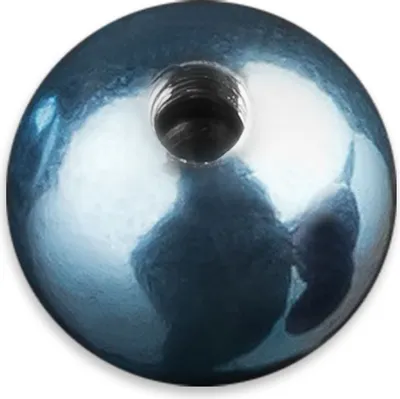 Produktbild von viva-adorno 1,6x5mm Piercing Schraubkugel Ersatzkugel Chirurgenstahl farbig titanbeschichtet Innengewinde Z341,hellblau