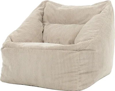 Produktbild von icon Riesen Sitzsack Sessel Bean Bag Natalia, Beige, Cord XXL Sitzsack Erwachsene mit Füllung Für Das Wohnzimmer, Riesensitzsack XXL Flauschig Cord - Hergestellt in Deutschland