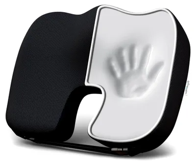 Produktbild von Orthopädisches und ergonomisches Sitzkissen für Auto- und Bürostühle - Keilkissen aus Stoff mit Memory Foam