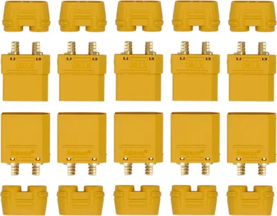 Produktbild von Amass XT90H Hochstromstecker & Buchsen Set 5 Paar | 45A | 4,5 mm vergoldet