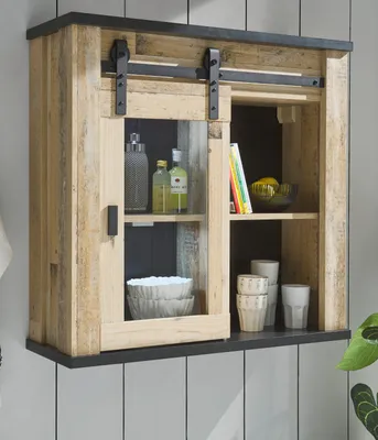Produktbild von Küche Hängeschrank "Stove" in Used Wood Küchenschrank hängend 93 x 90 cm