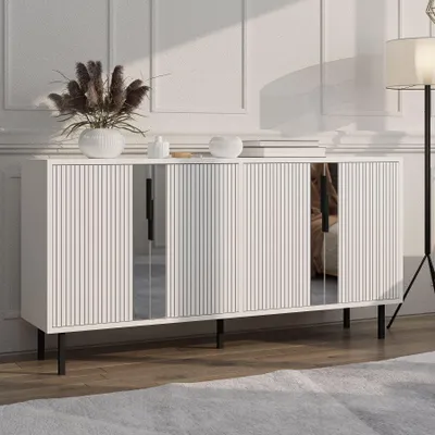 Produktbild von Skye Decor, Caresa - White, Konsole, Weiß, 100% MELAMINBESCHICHTETE SPANNPLATTE, 150 x 36 x 75 cm