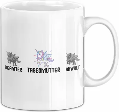 Produktbild von Tagesmutter Tasse Geschenk Beste Tagesmutter Einhorn Geschenkidee Kaffee-Becher (Weiß)