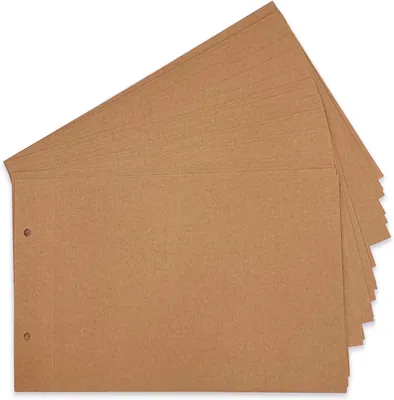 Produktbild von Fotoalbum Füllungen 40 Stück, Kraftpapier, 28 x 18 cm, Wiederverwendbare Seiten für Scrapbook