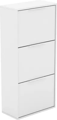 Obrázok produktu pre BETTSO Biely botník NILO 3S - 3 dvierka, minimalistický