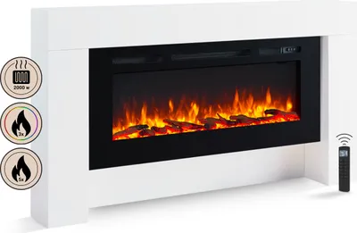 Produktbild von Elektrokamin BALDERIA Zeus - Standkamin, Heizung 2000W - Weiss