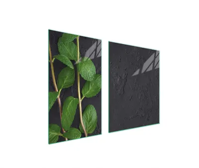 Imagen del producto de Plato de vidrio y tabla de cortar, 100x52 cm, color menta