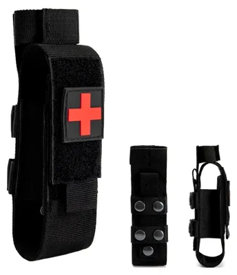 Produktbild von Tourniquet-Halterung, Molle-Tasche aus Nylon in Schwarz für Outdoor-Aktivitäten