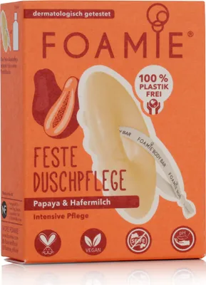 Produktbild von Foamie Shower Body Bar Oat to Be Smooth - Papaya & Oat Milk 80 g