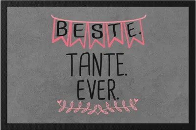 Produktbild von Beste Tante Ever Fußmatte Lustig Geschenkidee Tante Geschwister Geburtstag Nichte Neffe