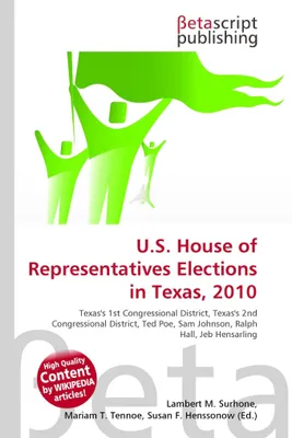 Produktbild von U.S. House of Representatives Elections in Texas, 2010