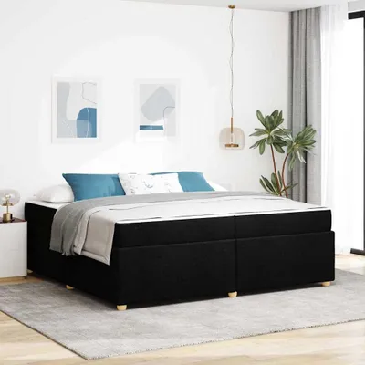 Obrázok produktu pre Maison Exclusive - Rám postele s matracom Čierna 200 x 200 cm Tkanina