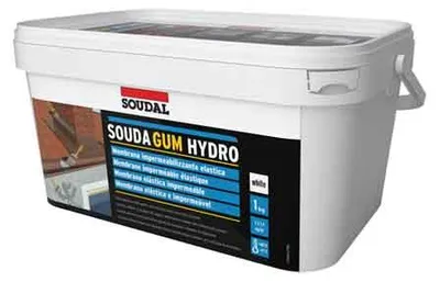 Immagine prodotto di kit riparazione impermeabilizzante 'soudagum hydro kit' soudal 1 kg - col. grigio